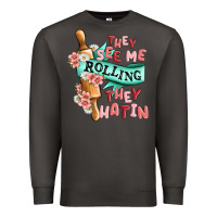Smoke they see me rolling they hatin Premium Sweatshirt - MaliasSmallBusiness