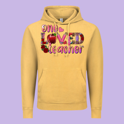 One Loved Teacher Vintage Hoodie Designed By Ranaportraitstore