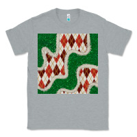 Heather Grey christmas diamond plaid and green glitter seamless pattern Classic Tee - BundleAndBundleShop