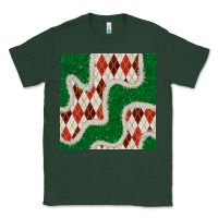 Sports Green christmas diamond plaid and green glitter seamless pattern Classic Tee - BundleAndBundleShop