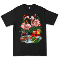 Black Christmas flamingo Premium Tee - BarkalooDesign