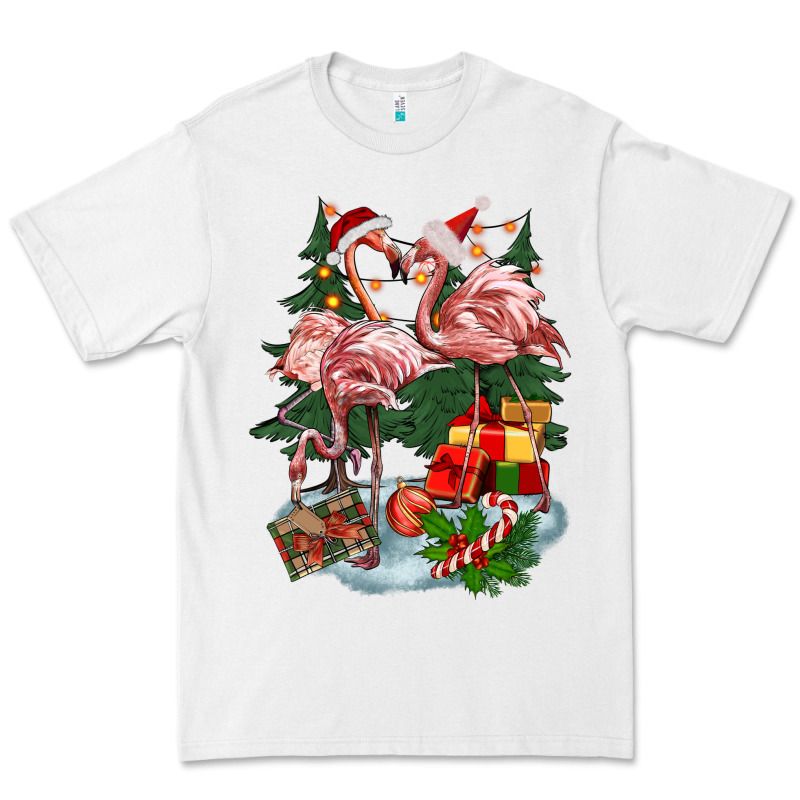 Christmas Flamingo Premium Tee by BarkalooDesign | Teevron