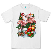 White Christmas flamingo Premium Tee - BarkalooDesign