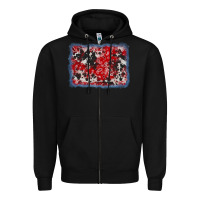 Black bandana cowhide denim background Zipper Hoodie - AdoDesignShop