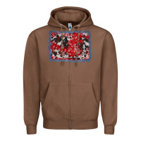 Chestnut bandana cowhide denim background Zipper Hoodie - AdoDesignShop