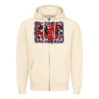 Sandshell bandana cowhide denim background Zipper Hoodie - AdoDesignShop