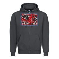 Smoke bandana cowhide denim background Zipper Hoodie - AdoDesignShop