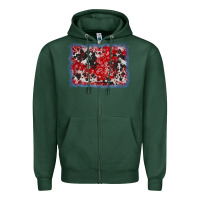 Sports Green bandana cowhide denim background Zipper Hoodie - AdoDesignShop
