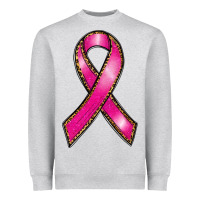 Heather Grey breast cancer ribbon Heavyweight Sweatshirt - RanaPortraitStore