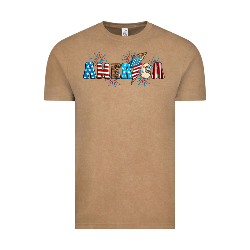 Lightning Bolt With America Vintage Tee by Neo Western | Teevron