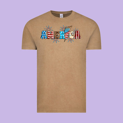 Lightning Bolt With America Vintage Tee Designed By Neo Western