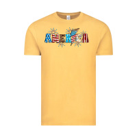 Vintage Mustard Lightning bolt with America Vintage Tee - Neo Western