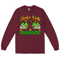 Burgundy shake your shamrocks Long Sleeve Tee - Artiststas