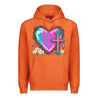 Carrot easter cross heart la Premium Hoodie - LillyAllenDesigns