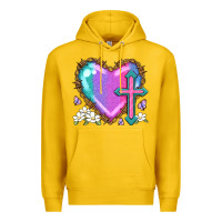 Lemon easter cross heart la Premium Hoodie - LillyAllenDesigns