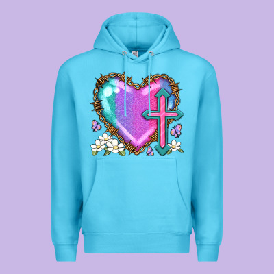 Easter Cross Heart La Premium Hoodie Designed By Lillyallendesigns