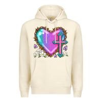 Sandshell easter cross heart la Premium Hoodie - LillyAllenDesigns