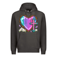 Smoke easter cross heart la Premium Hoodie - LillyAllenDesigns