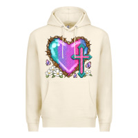 Tofu easter cross heart la Premium Hoodie - LillyAllenDesigns