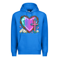 True Royal easter cross heart la Premium Hoodie - LillyAllenDesigns