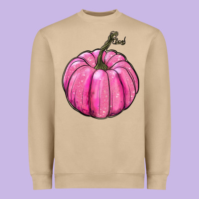 Breast Cancer Awereness Pumpkin Heavyweight Sweatshirt Designed By Ranaportraitstore