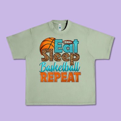 Eat Sleep Basketball Repeat Urban Heavy Tee Designed By Hra Design Shop