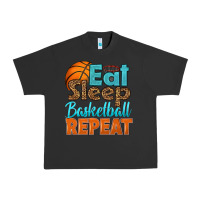 Pigment Black eat sleep basketball repeat Urban Heavy Tee - HRA Design Shop