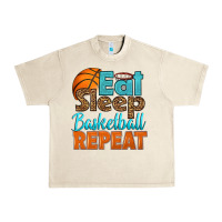 Sandshell eat sleep basketball repeat Urban Heavy Tee - HRA Design Shop