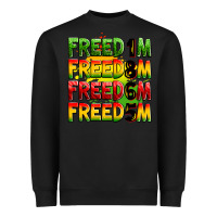Black freedom freedom freedom freedom 1865 Heavyweight Sweatshirt - Zillion Design Studio