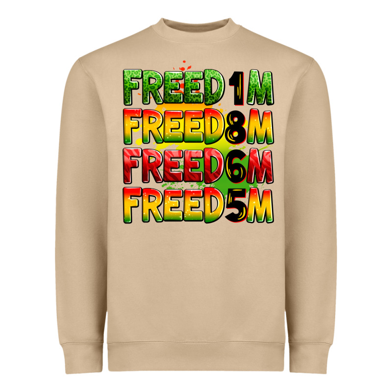 Freedom Freedom Freedom Freedom 1865 Heavyweight Sweatshirt by Zillion Design Studio | Teevron