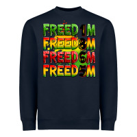Navy freedom freedom freedom freedom 1865 Heavyweight Sweatshirt - Zillion Design Studio