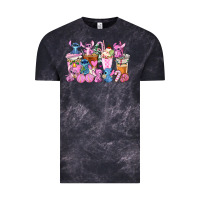 Cloud Black stitch and lilo pink christmas coffee cups Vintage Tee - AdoDesignShop