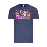 Vintage Denim stitch and lilo pink christmas coffee cups Vintage Tee - AdoDesignShop