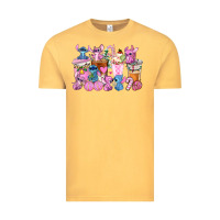 Vintage Mustard stitch and lilo pink christmas coffee cups Vintage Tee - AdoDesignShop