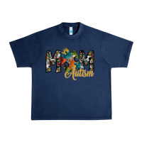 Navy mom autism Urban Heavy Tee - SublimationCraftShop