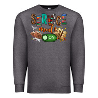 Charcoal Heather service mode on woman version Premium Sweatshirt - NancyCooperArtShop