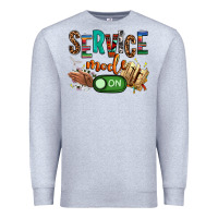 Heather Grey service mode on woman version Premium Sweatshirt - NancyCooperArtShop