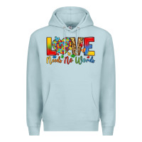 Blue Mist love needs no words Premium Hoodie - LillyAllenDesigns