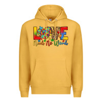 Mustard love needs no words Premium Hoodie - LillyAllenDesigns