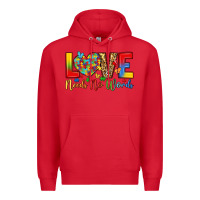 Red love needs no words Premium Hoodie - LillyAllenDesigns