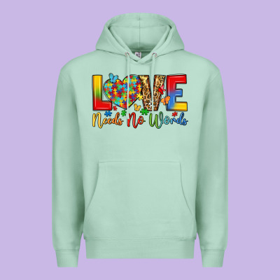 Love Needs No Words Premium Hoodie Designed By Lillyallendesigns