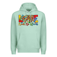 Seafoam love needs no words Premium Hoodie - LillyAllenDesigns
