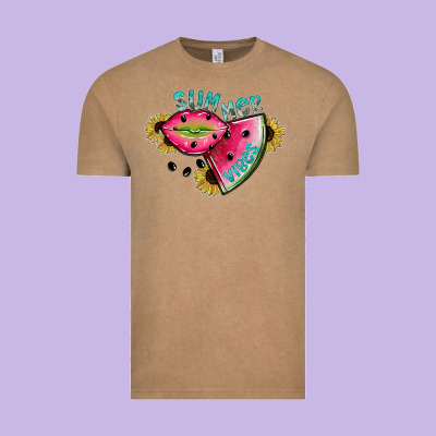 Summer Vibes Vintage Tee Designed By Sublimationcraftshop