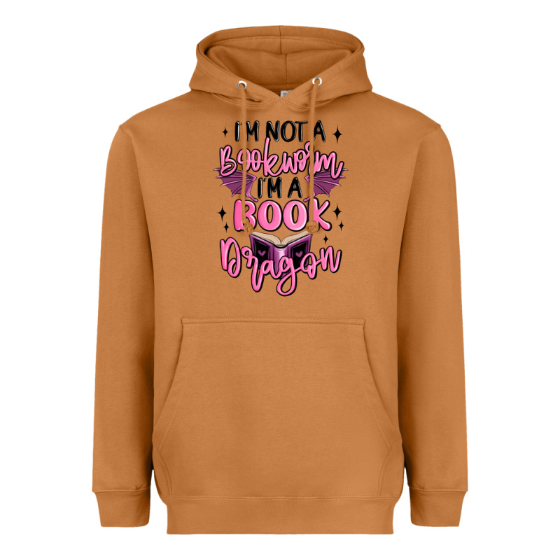 I'm Not A Booksorm I'm A Book Dragon Heavyweight Hoodie by MaliasSmallBusiness | Teevron