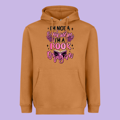I'm Not A Booksorm I'm A Book Dragon Heavyweight Hoodie Designed By Maliassmallbusiness