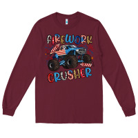 Burgundy firework crusher Long Sleeve Tee - Artiststas