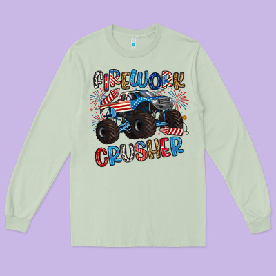 Firework Crusher Long Sleeve Tee Designed By Artiststas