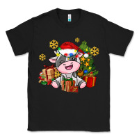 Black little cute christmas cow Classic Tee - AdoDesignShop