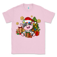 Bubblegum Pink little cute christmas cow Classic Tee - AdoDesignShop