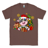 Chestnut little cute christmas cow Classic Tee - AdoDesignShop
